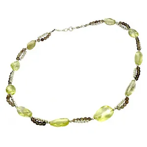 Collier élégant pour femme, plaqué or, avec perles et cristaux en strass, bijoux de fête en alliage - Product Image 2