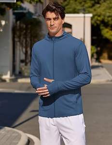 เสื้อมีฮู้ดลำลองสำหรับผู้ชาย, เสื้อฮู้ดลำลองสีพื้นใส่ได้พอดีตัวสำหรับฤดูหนาวของผู้ชาย - Product Image 6