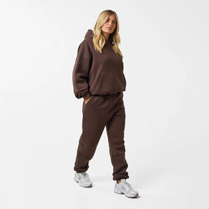 Conjunto Deportivo de Dos Piezas con Capucha para Mujer, de Lujo, para Invierno, al por Mayor, con Logotipo Personalizable, para Uso Casual y en el Gimnasio - Product Image 2