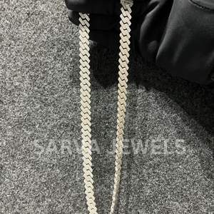 Haute qualité VVS diamant cubain lien chaîne collier personnalisé Miami Hip Hop bijoux avec chaînes fines pour cadeau - Product Image 6
