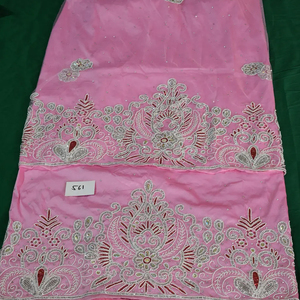 Último nuevo estilo indio mujeres ODM adultos apoyo africano Headtie Rajgadhia exportaciones 561 con cuentas George Wrapper África tela seda - Product Image 3