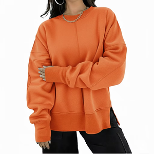 Sudadera Extra Grande para Mujer, 100% Algodón, Gruesa, Suave, Corte Holgado, Estilo Urbano, Uso Diario, Logotipo Frontal - Product Image 6