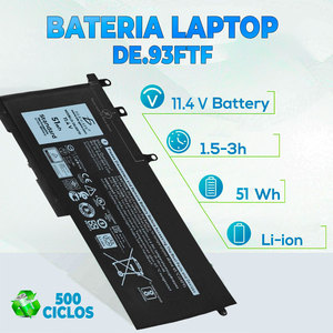 Batteria Interna per Laptop Dell 93ftf 093ftf, Capacità 4400mAh, Compatibile con Latitude 5580 5480 5280 - Product Image 2