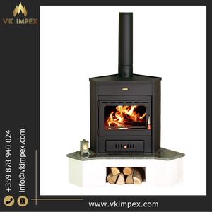 Chimeneas de leña independientes de esquina de salida de calefacción de habitación de 12,1 kW de alta eficiencia de calefacción de la mejor calidad para Hotel Villa - Product Image 2