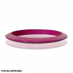 Brazalete de Madera Pintado en Rosa Magenta, Hecho a Mano, Ligero, Brillante, para Mujer, Joyería Minimalista y Ecológica - Product Image 5