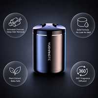 Diffuseur d'aromathérapie pour voiture en métal dégradé, baume parfumé solide, alimenté par USB, purificateur d'air portable pour l'intérieur du véhicule