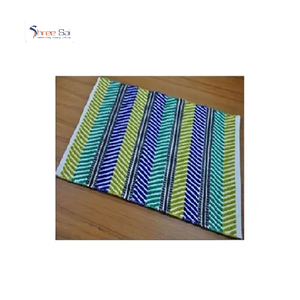 Haute Qualité Rayé Brodé Coton Chenille Low Pile Conception Personnalisée Tapis Fournisseur En Vrac pour Salon En Gros - Product Image 1