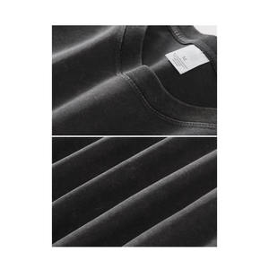 Camiseta formal de algodón 100% para hombre más vendida, personalizada, de gran tamaño, con hombros descubiertos, logotipo impreso, peso pesado, 180 gramos - Product Image 6