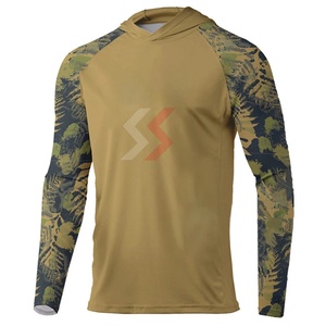 Venta caliente de poliéster personalizado de secado rápido de los hombres que absorbe la humedad ropa de pesca protección UV camisa de pesca precio barato OEM personalizado - Product Image 2