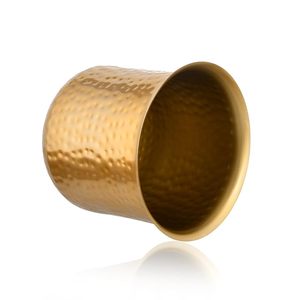 Maceta de metal martillado dorado de calidad superior para decoración de restaurante de jardín interior a bajo precio - Product Image 6