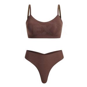 High Quality Sports Bra & <b>Underwear</b> <b>for</b> <b>Women</b> Durable Material Breathable-2 Piece Set - Product Image 1