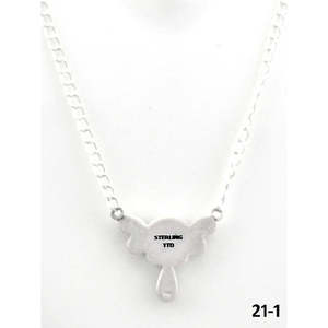 Collier en argent sterling et coton inspiré du sud-ouest, fait main avec motif en forme de fleur - Product Image 4