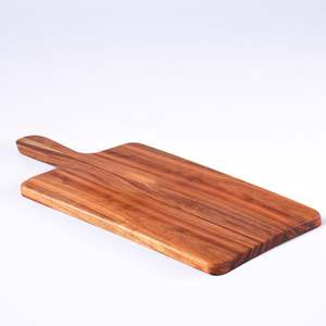 Tabla de cortar de madera de acacia ecológica más vendida con mango Bloques de cortar Premium - Product Image 2