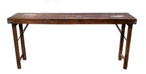 Table console pliante en bois massif de design industriel couleur personnalisée pour chambre salon entrée couloir foyer produit en vrac - Product Image 2