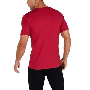 T-shirt basique uni pour homme, de haute qualité, 95% coton, 5% élasthanne, extensible, coupe ajustée, Stitch Player - Product Image 3