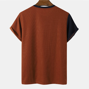 T-shirt en coton décontracté pour homme, confortable pour le bureau et le quotidien, t-shirt à col rond pour homme, tissu lisse, fournisseur en gros - Product Image 2