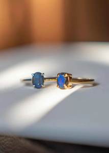 Anillo de Plata de Ley 925 con Baño de Oro y Labradorita Natural de Corte Ovalado, Nuevo Diseño para Mujeres y Niñas, Ideal para Bodas y Fiestas - Product Image 5