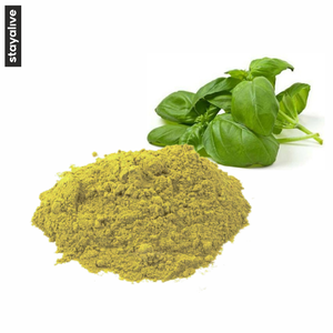 100% bubuk Basil suci murni dan alami | Bubuk Tulsi | Suplemen Herbal | Bebas Gluten