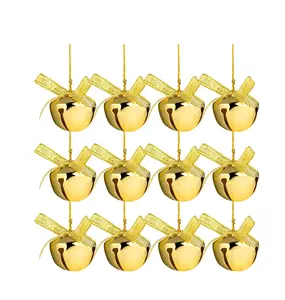 2 Dozen Kerst Gouden Slee Klokken Xmas Kleine Messing Voor Ambachten Ornamenten Metalen Kerstboom Krans Ornamenten Festival Decora