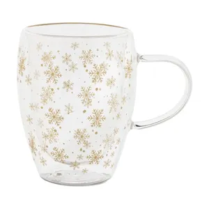 Mug en verre personnalisé Snostro pour Noël, produit de merchandising festif pour les fêtes - Product Image 5