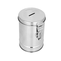 Nouvelle boîte de don en acier inoxydable de forme carrée attrayante boîte de charité vente chaude accessoires de mosquée boîte à monnaie à prix raisonnable