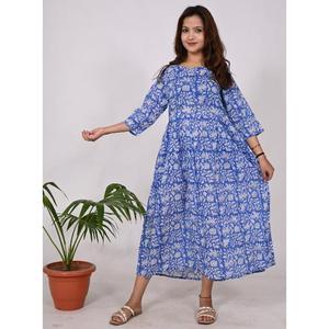 เสื้อโบฮีเมียนผ้าฝ้าย100% สไตล์อินเดียสำหรับผู้หญิงชุดปาร์ตี้ชายหาดพิมพ์ลายสไตล์โบฮีเมียนสำหรับฤดูร้อนน้ำหนักเบาและระบายอากาศได้ดี - Product Image 1