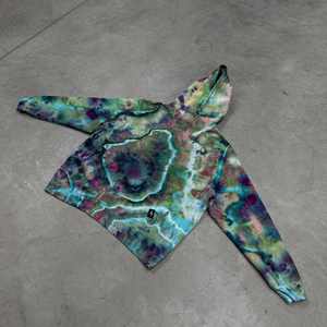 Sudadera con Capucha para Hombre, Gruesa, 500 g/m², 100% Algodón, Lavado Ácido, Gris Desgastado, Bordada, Invierno, Sin Bolsillos - Product Image 4