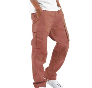 MONO RIDERS 2024 OEM Pantalon de survêtement cargo en toile pour homme, avec plis à l'avant, braguette zippée, taille haute, léger, grande taille - Product Image 5