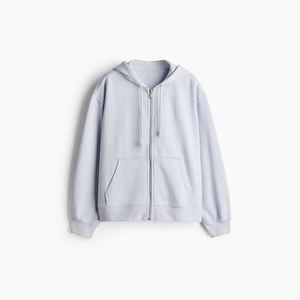 Haute Qualité Confortable Dames Terry À Capuche 100% Coton Doux Casual Toutes Saisons Portable Long Sweat Avant Logo Lavé - Product Image 3