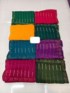 Meilleurs prix sur le superbe saree en mousseline de soie d'organza pour les fêtes avec broderie de créateur et bords festonnés pour l'exportation - Product Image 2