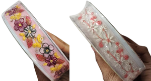 Premium Floral Lace Fabric Rolls for DIY Fashion <b>and</b> Home Embellishments Elegant Embroidery Lace Rolls for Handmade Clothing - Product Image 2