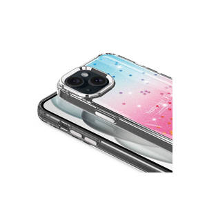 Étui en silicone brillant à motifs pailletés de luxe pour iPhone 15 7 Plus 14 Plus XR - Coque arrière protectrice fine et scintillante avec placage électrolytique - Product Image 4