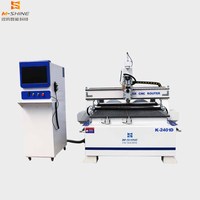 Máquina Router CNC 1325 de 4x8 pies con ATC, un solo husillo, 3 ejes, para grabado en madera, con bomba de engranajes y motor para grabado de precisión en madera