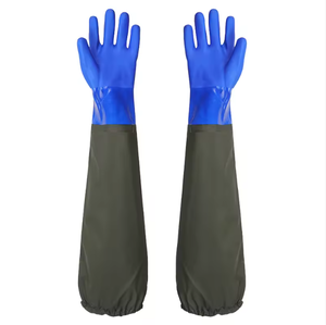 ถุงมือทำงาน PVC แขนยาวพิเศษ – ถุงมือกันน้ำและกันน้ำมันสำหรับตกปลา ใช้งานสารเคมี ทำความสะอาดในโรงงานอุตสาหกรรม - Product Image 1