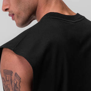 2025 Premium Quality Heavyweight Gym <b>T</b>-<b>Shirt</b> for <b>Men</b> 100% Cotton <b>Muscle</b> Workout Sleeveless with Printed Loose <b>Fit</b> Design - Product Image 4