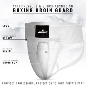 PU <b>Leather</b> Groin Guard With Adjustable Elastic Waistband Lightweight Groin <b>Protector</b> For Men Kickboxing And Sparring - Product Image 2