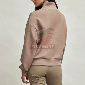 Sudaderas de media cremallera de alta calidad para mujer, sudaderas de media cremallera de moda para mujer, sudaderas de estilo urbano para hombre - Product Image 3