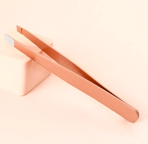 ANAAIF Premium 1,2mm pinzas de punto de cejas de acero inoxidable logotipo privado personalizado colores negro amarillo para depilación de cejas - Product Image 3