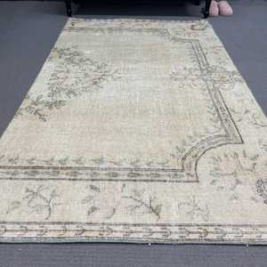 พรมวินเทจตุรกี ขนาด 3.6x6 ฟุต (109x183 ซม.) สีขาวดำ พรมเปอร์เซีย - Product Image 2