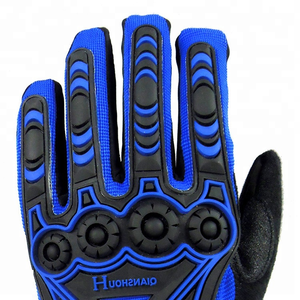 Guantes DE SEGURIDAD OEM PPE con anticolisión, resistentes a los impactos, transpirables, cómodos, de cuero sostenible y guantes de trabajo TPE - Product Image 4