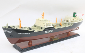 TEXACO SKANDINAVIA PETRÓLEO Modelo de barco Resistencia de madera Decoración náutica Regalo para el hogar Caja de cedro pintada a mano Vietnam - Product Image 6