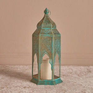 2026 bougeoir en métal de noël Unique couleur patine verte fait à la main sol marocain et décor de table - Product Image 5
