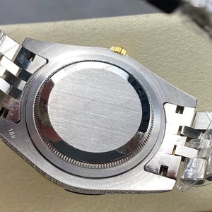 Two-Tone Moissanite <b>Watch</b> with Rainbow Bezel, Roman Dial & Fully Iced Bracelet Luxurious Timepiece for <b>Men</b> in Style - Product Image 6