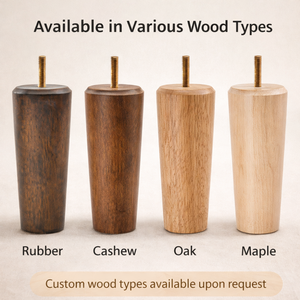 Solid Wood Classic Tapered <b>Sofa</b> Legs Premium Quality Wooden Furniture Legs for <b>Sofa</b> <b>Chair</b> <b>Bed</b> Cabinet Living Bedroom Apartment - Product Image 3