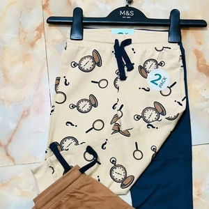 Nouveauté Pantalons de survêtement pour garçons, longueur totale, décontractés, imperméables, respirants, écologiques, tricotés, imprimés, 100% coton, tendance - Product Image 1