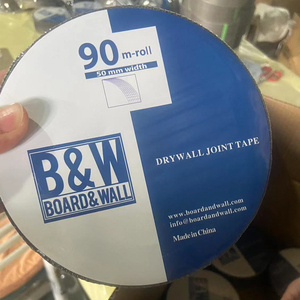 แผ่นยิปซั่มบอร์ด9x9 70g/M2ม้วนตาข่ายไฟเบอร์กลาสมีกาวในตัวกว้าง50มม. และ90เมตร - Product Image 1