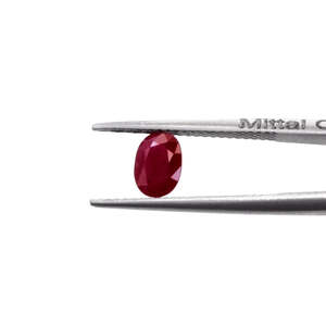 Rubis ovales naturels africains non traités, calibrés, 5x7mm, 6x8mm, pierres précieuses rouges, taille brillant émeraude, facettées, 8mm, traitées thermiquement, en vrac - Product Image 2