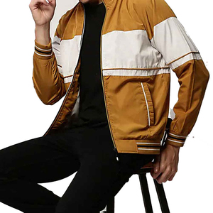2026 Latest Style Men's Windbreaker Bomber <b>Jackets</b> Polyester Material Two Tone Color Zipper Closure Oversize Men's Bomber <b>Jacket</b> - Product Image 5