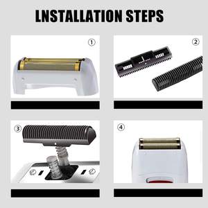 Paquete de 2 Láminas y Cuchillas de Repuesto para Afeitadora Eléctrica, Triple Cuchilla, Doble Función Impermeable, para Afeitar la Cara y el Cuerpo, Lavable - Product Image 4