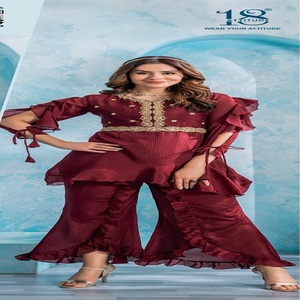 Atractivo elegante tendencia Ropa Étnica de moda excelente calidad puro Chinon cordón conjunto con bordado Trabajo Mujer moda - Product Image 1